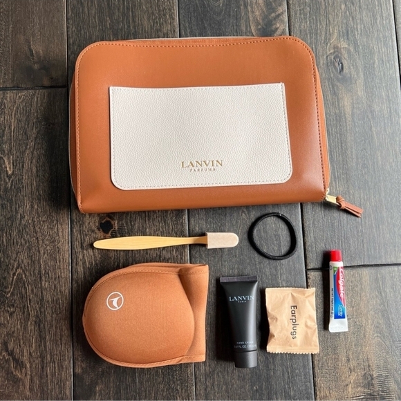 Lanvin Handbags - Lanvin Brown and White Travel Pochette - Men/Women - NWOT